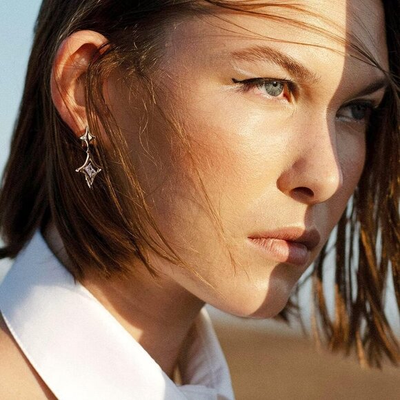 Star Drop Dangle Earrings for Women Trendy Unique Sparkly Rhinestone Stud Fashio - Picture 2 of 6